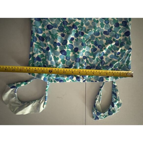 J Crew Swimsuit Womens 12 One Piece Bathing Suit NO TIE BELT Blueberry Print - Picture 11 of 11